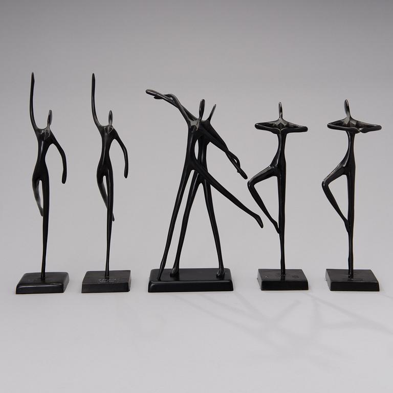 SKULPTURER, 5 st, brons, design Bodrul Khalique.