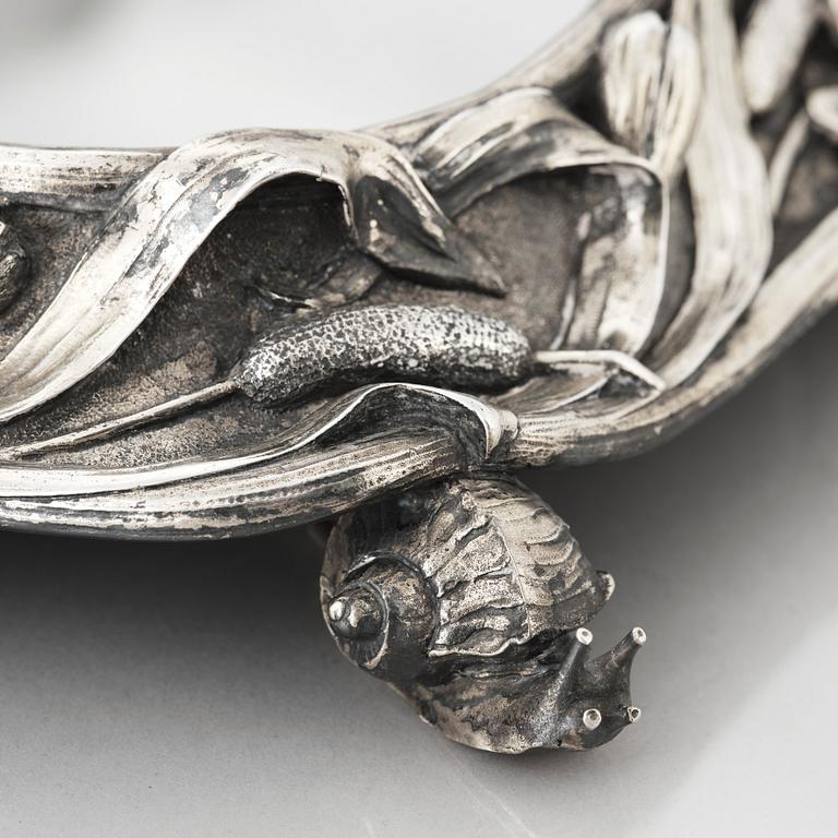 CF Carlman, bordsplateau, Art Nouveau Stockholm 1899, silver.