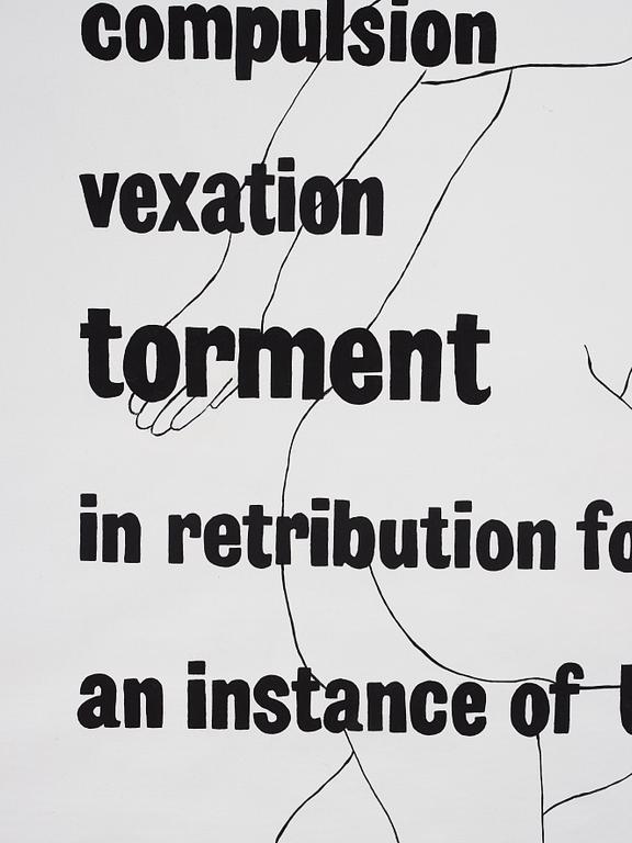 Andrea Geyer, poster, signed and numbered 1/6. Executed in 2008.