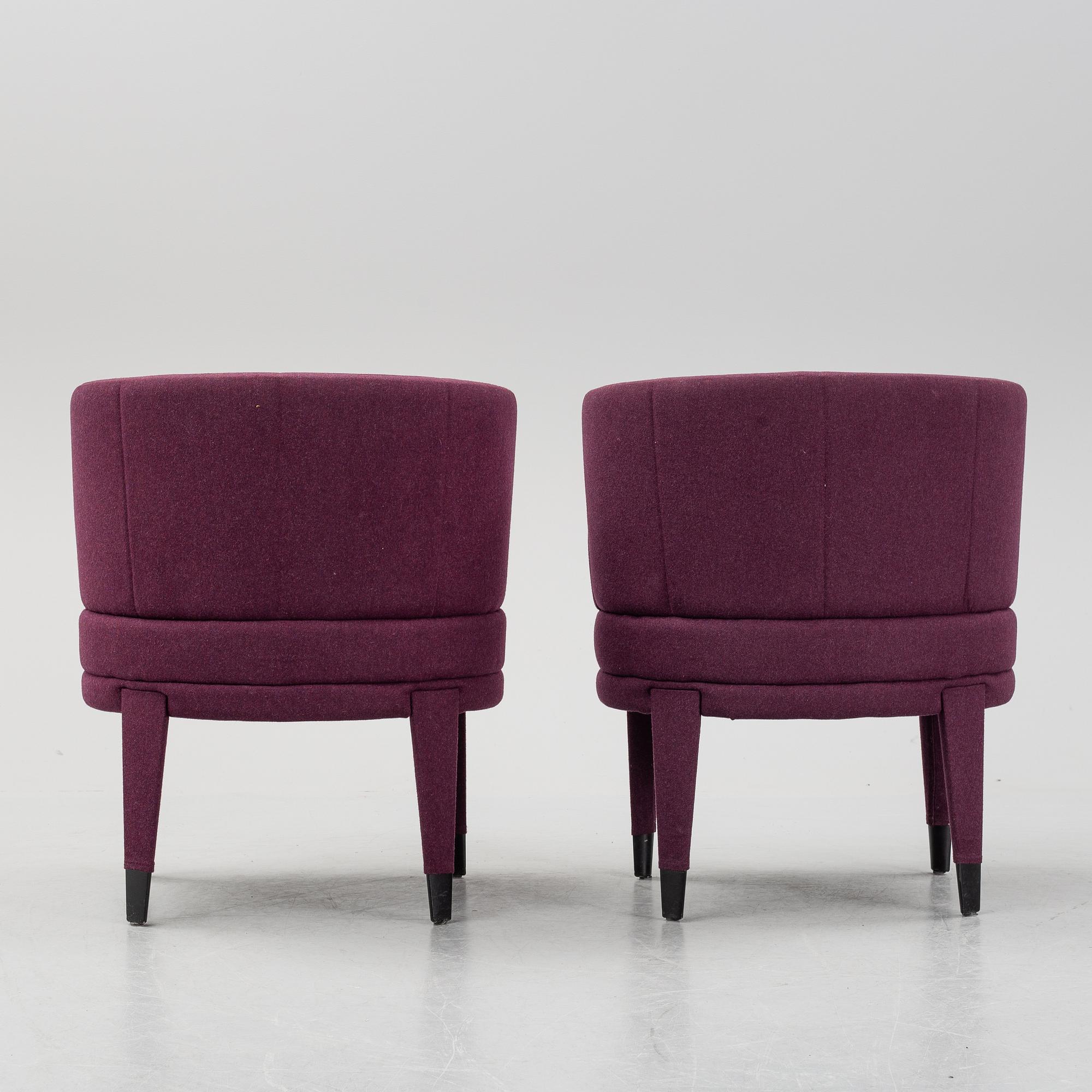 A pair of armchairs, 21st Century.