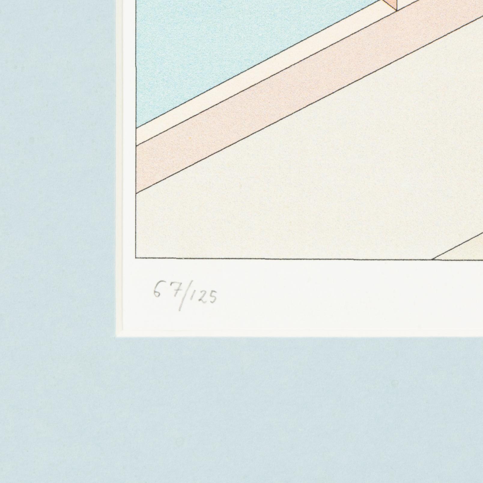 Jens Fänge, lithograph in colours, signed Jens Fänge and numbered 67/125 in pencil.