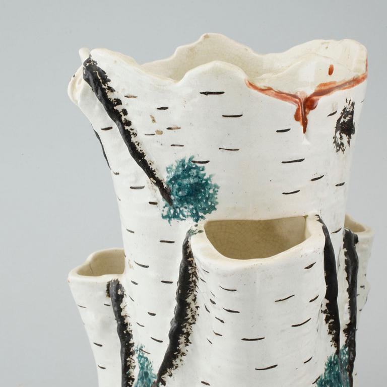 A pair of maiolica vases from Gustafsberg from around year 1900.