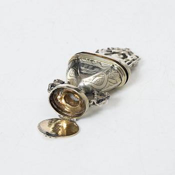 Scent box, silver, probably Denmark, dated 1803.