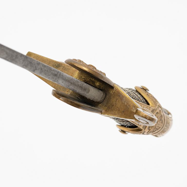Sabel, tysk, för officer, 1800-talets slut, med balja.