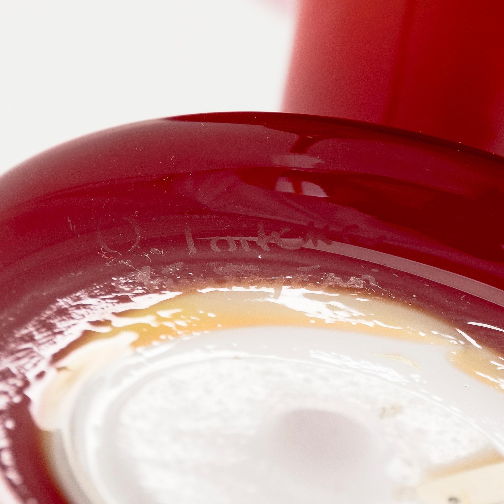 Oiva Toikka, glasfågel, signerad O. Toikka Nuutajärvi.