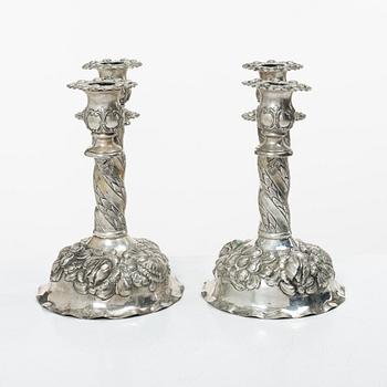 Kandelabrar, ett par, silver, barockstil, Tyskland 1900-tal.