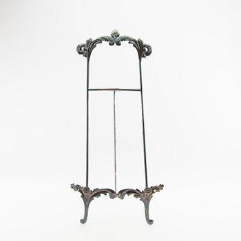Photograph/Easel stand early 20th century silver plate.