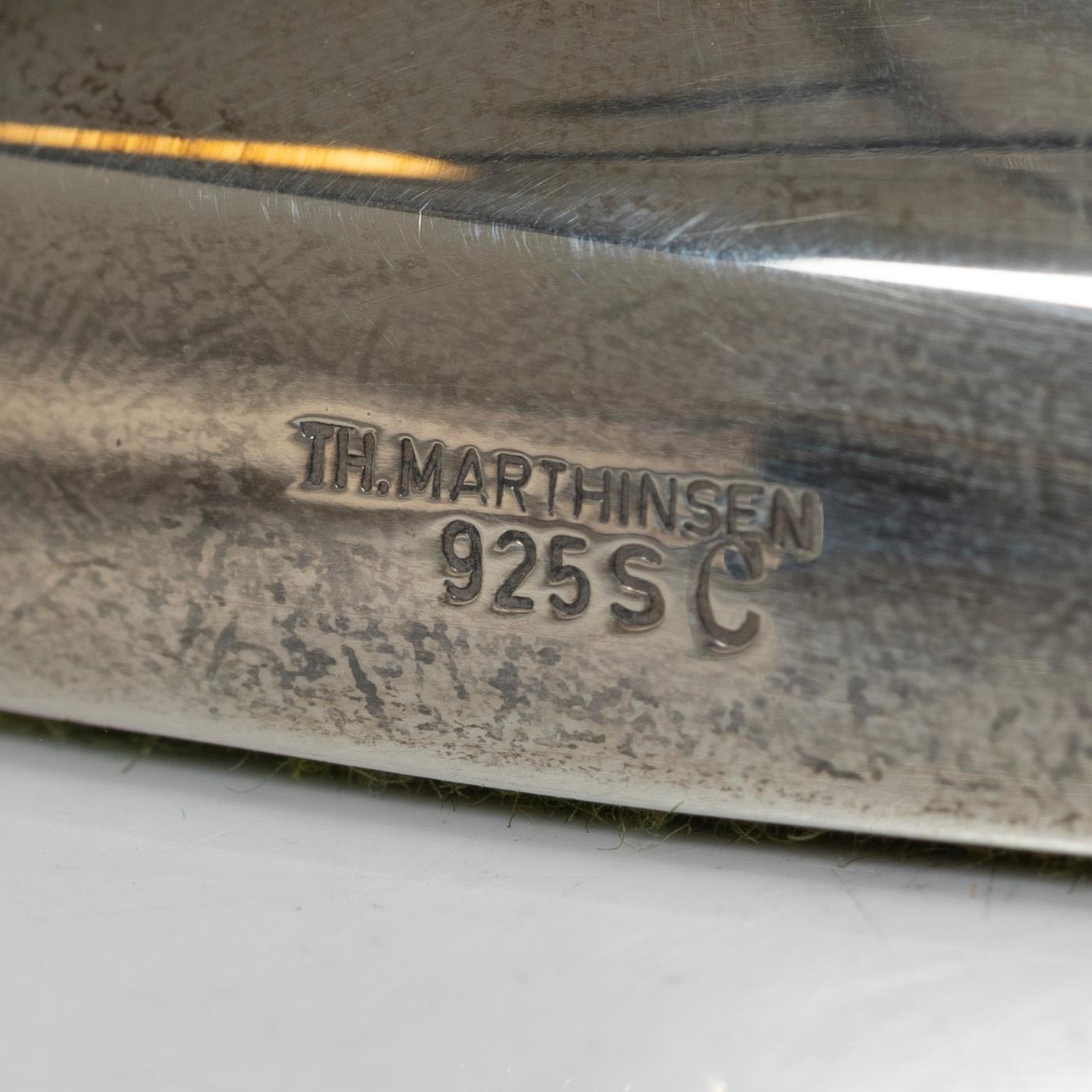 A sterling silver vase by Thorvald marthinsen Sølvvarefabrikk, Norway, possibly mid 20th century.