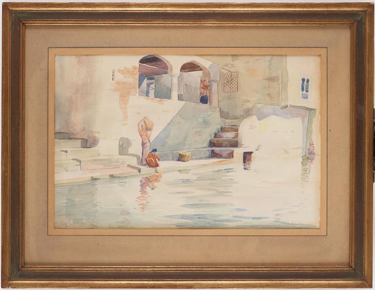 KARL HJALMAR BERGQVIST, watercolor, signed and dated -29.