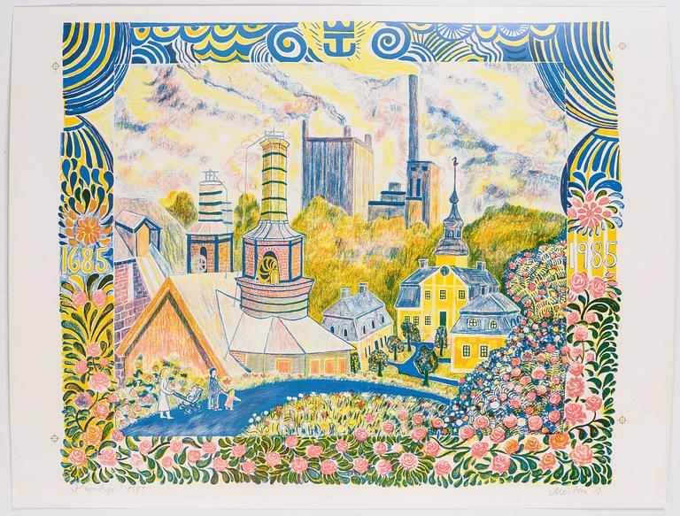 MÅRTEN ANDERSSON, 4st färglitografier, signerade, provtryck, daterade 1983 resp 1986.