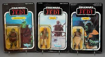 STAR WARS, 5 stycken actionfigurer, Kenner samt Palitoy, 1983.