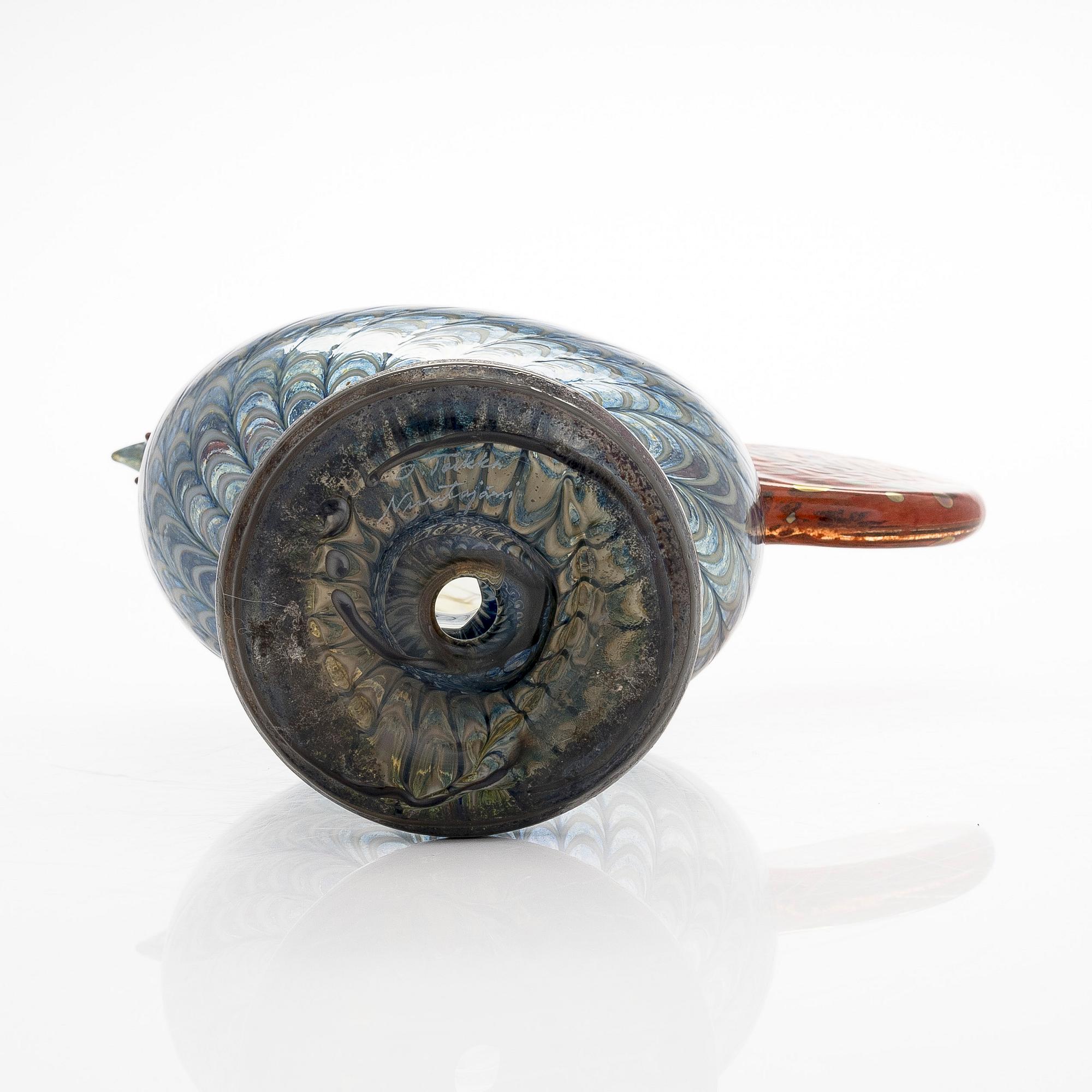 Oiva Toikka, a 'Kaiku' glass bird, signed O. Toikka, Nuutajärvi.