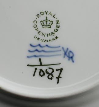 KAFFESERVIS, porslin, "Musselmalet", Royal Copenhagen.