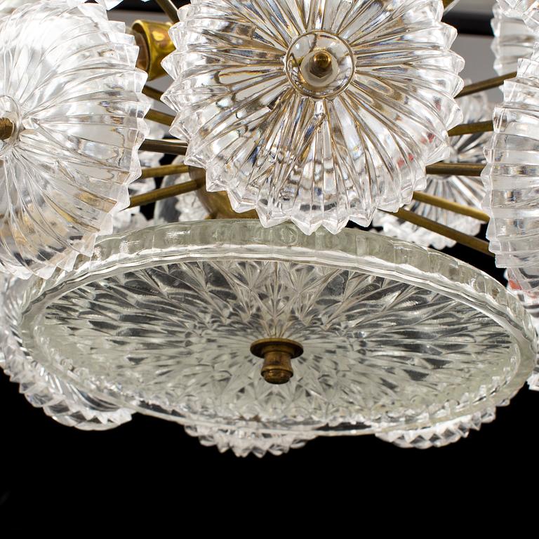 TAKLAMPA, AB Eriksmåla glas, 1900-talets andra hälft. Höjd ca 22 cm.