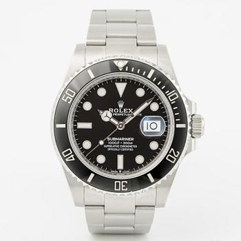 Rolex, Submariner, wristwatch, 41 mm.