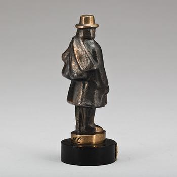 SKULPTUR, brons, "Knallen", signerad N.C.