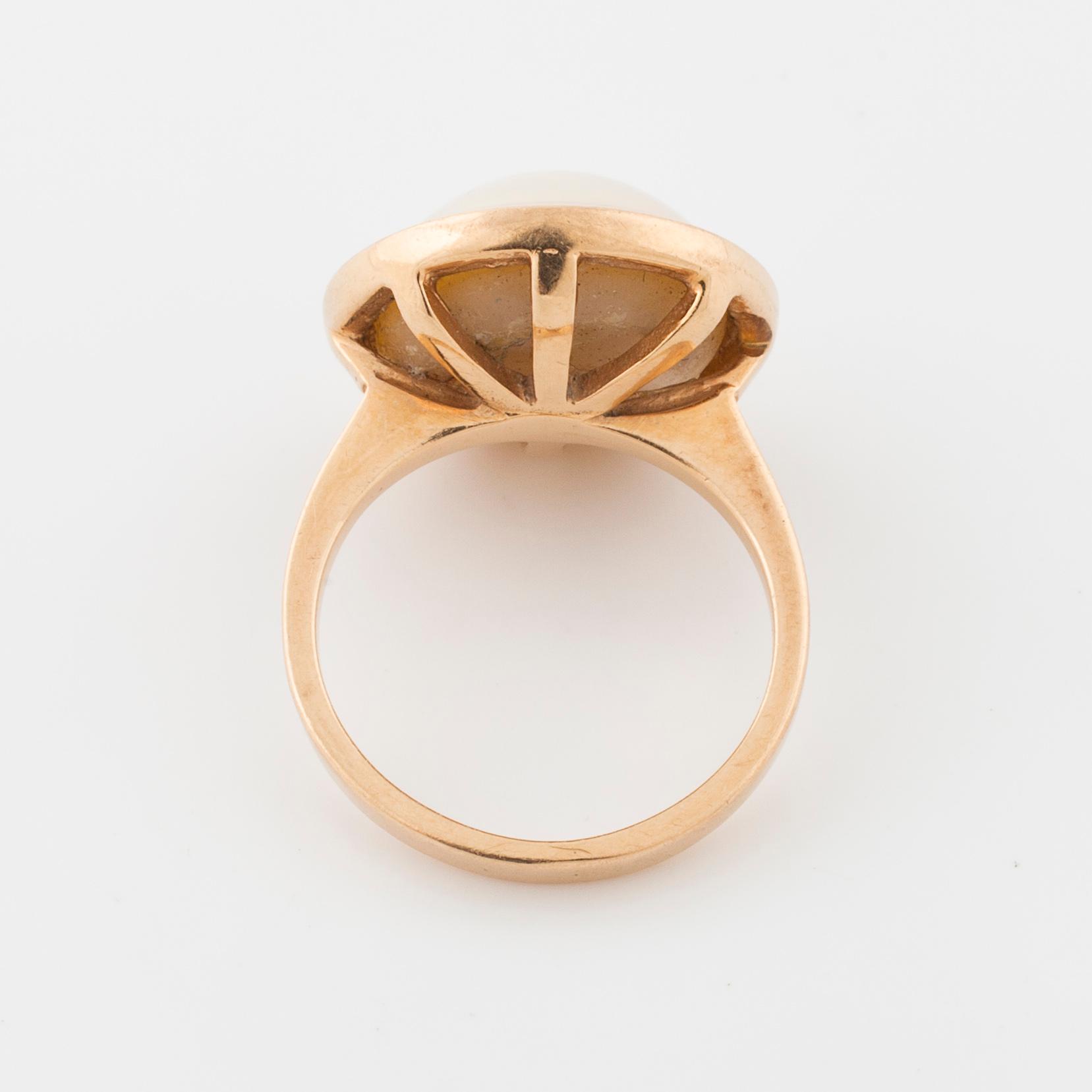 RING, med mabépärla.