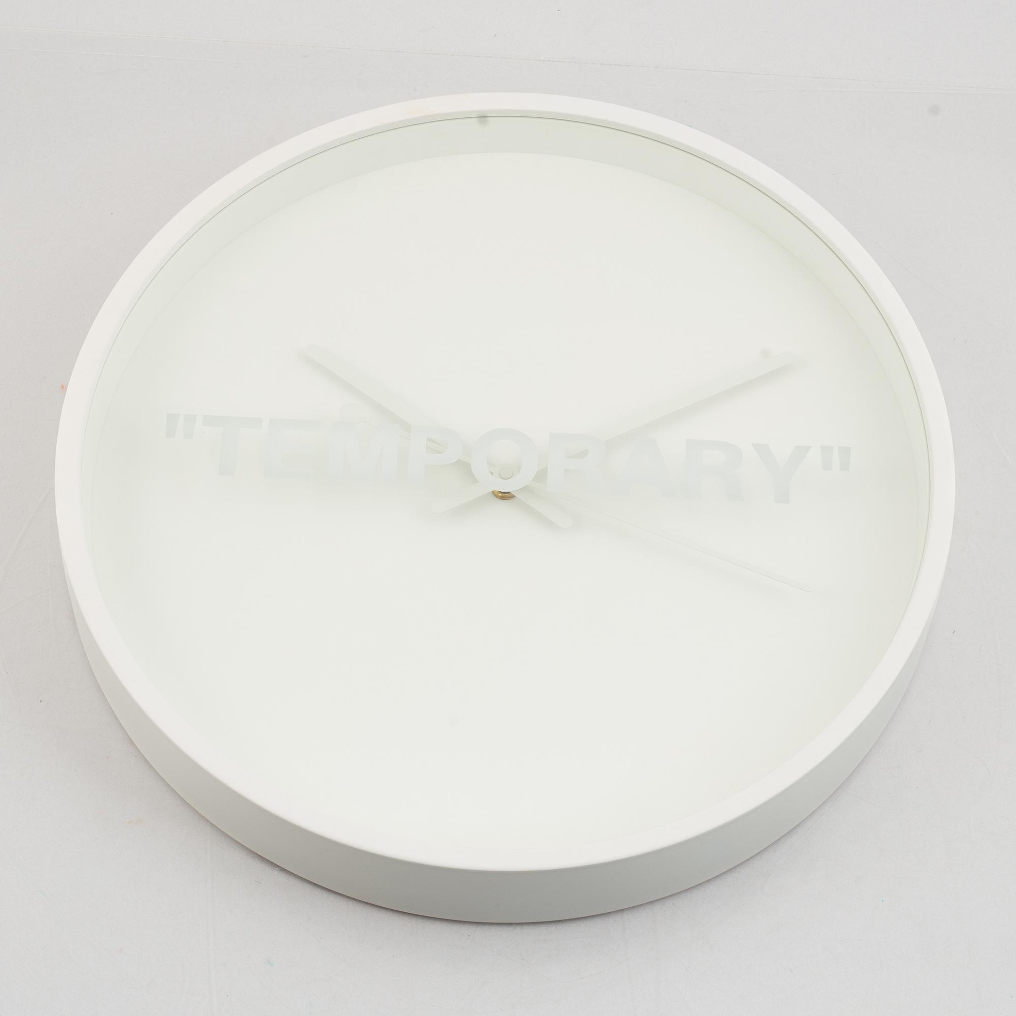 Virgil Abloh, wall clock, "Temporary", IKEA.
