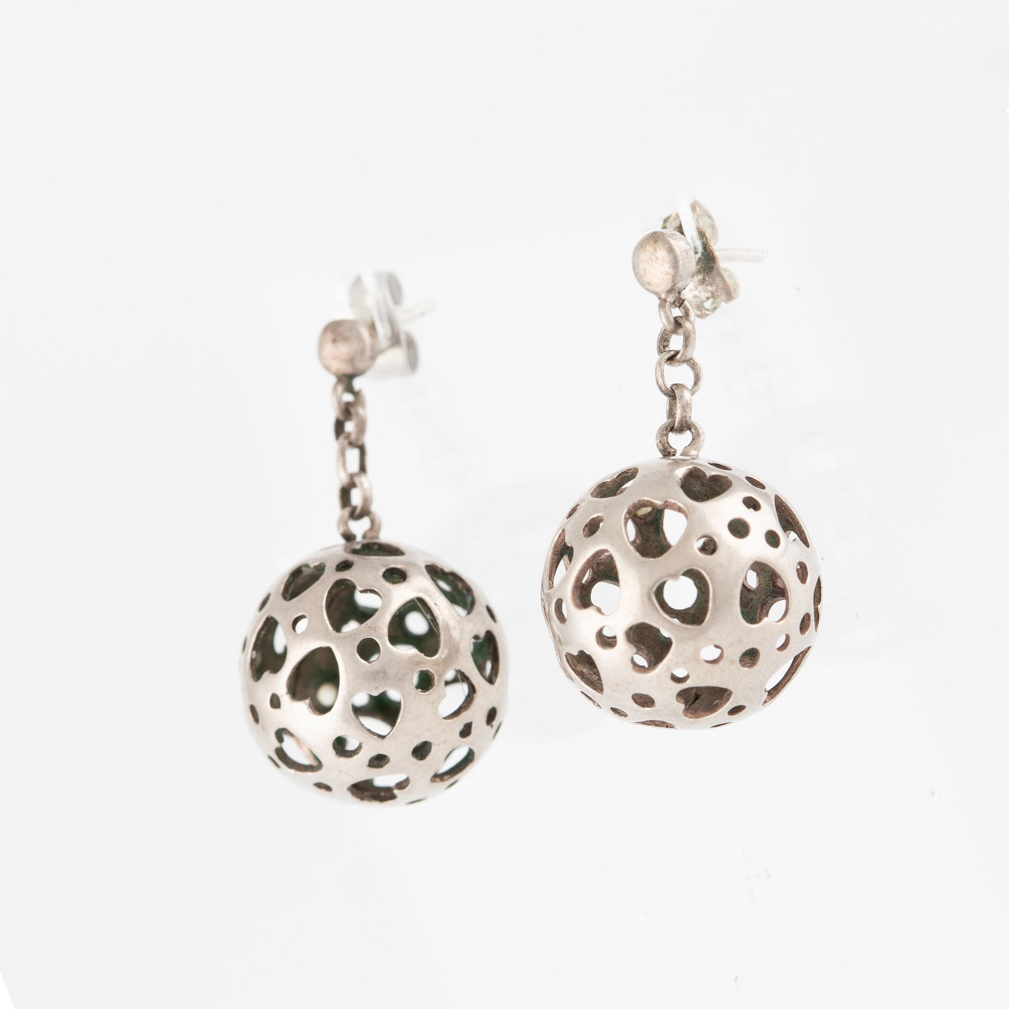 Liisa Vitali and probably Victor Jansson, earrings and ring, silver.