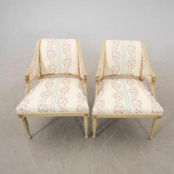 Pair of Armchairs, Sengustvian Style, Early 20th Century.