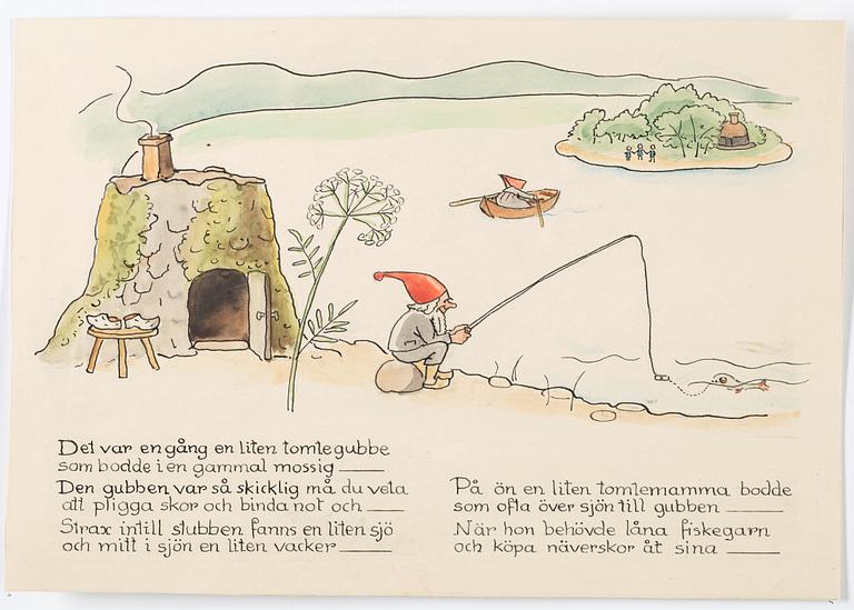 Elsa Beskow, "HATT-STUGAN. Bilderbok av Elsa Beskow".