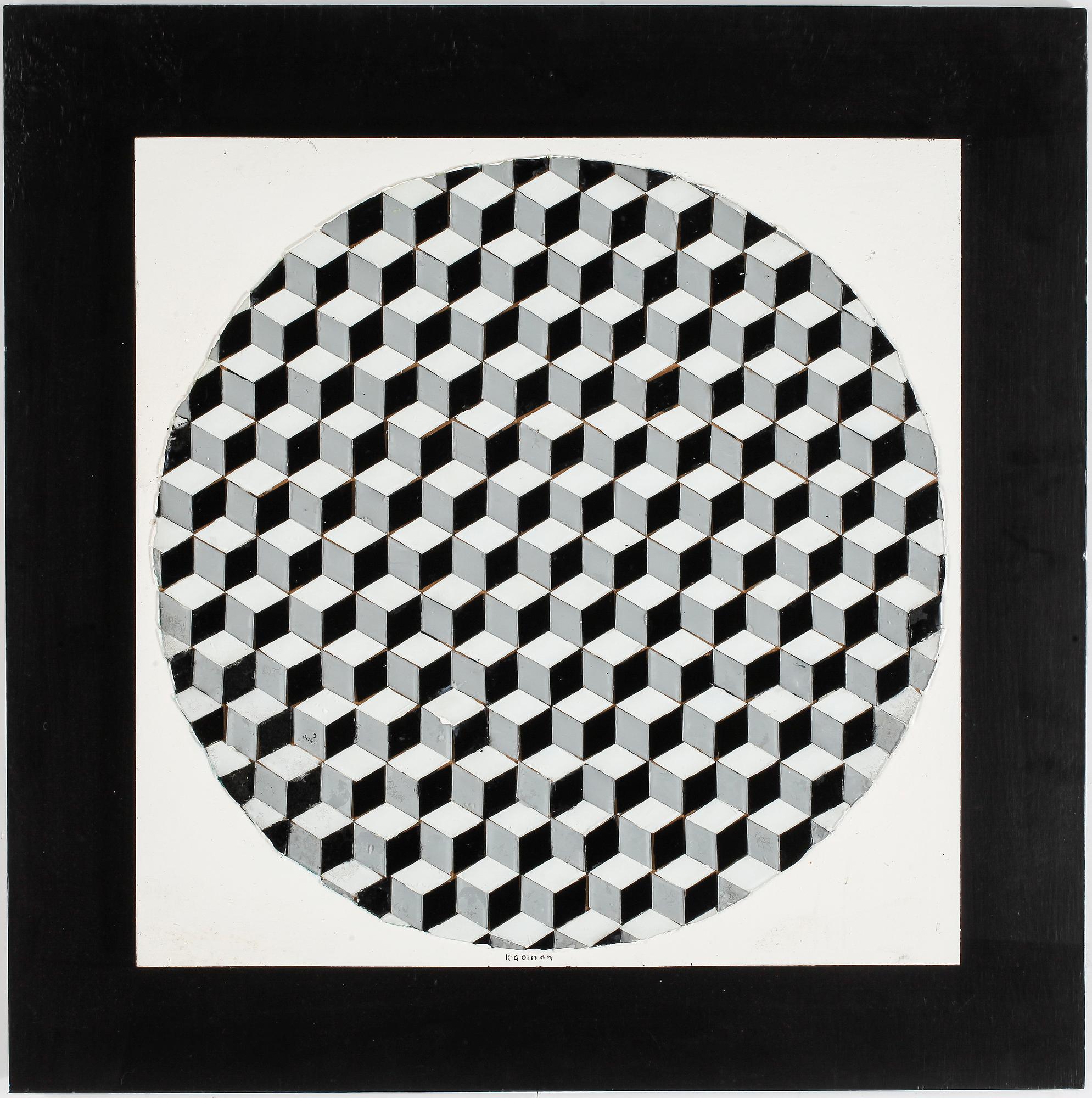 K-G OLSSON. Glasmosaik. Signerad.