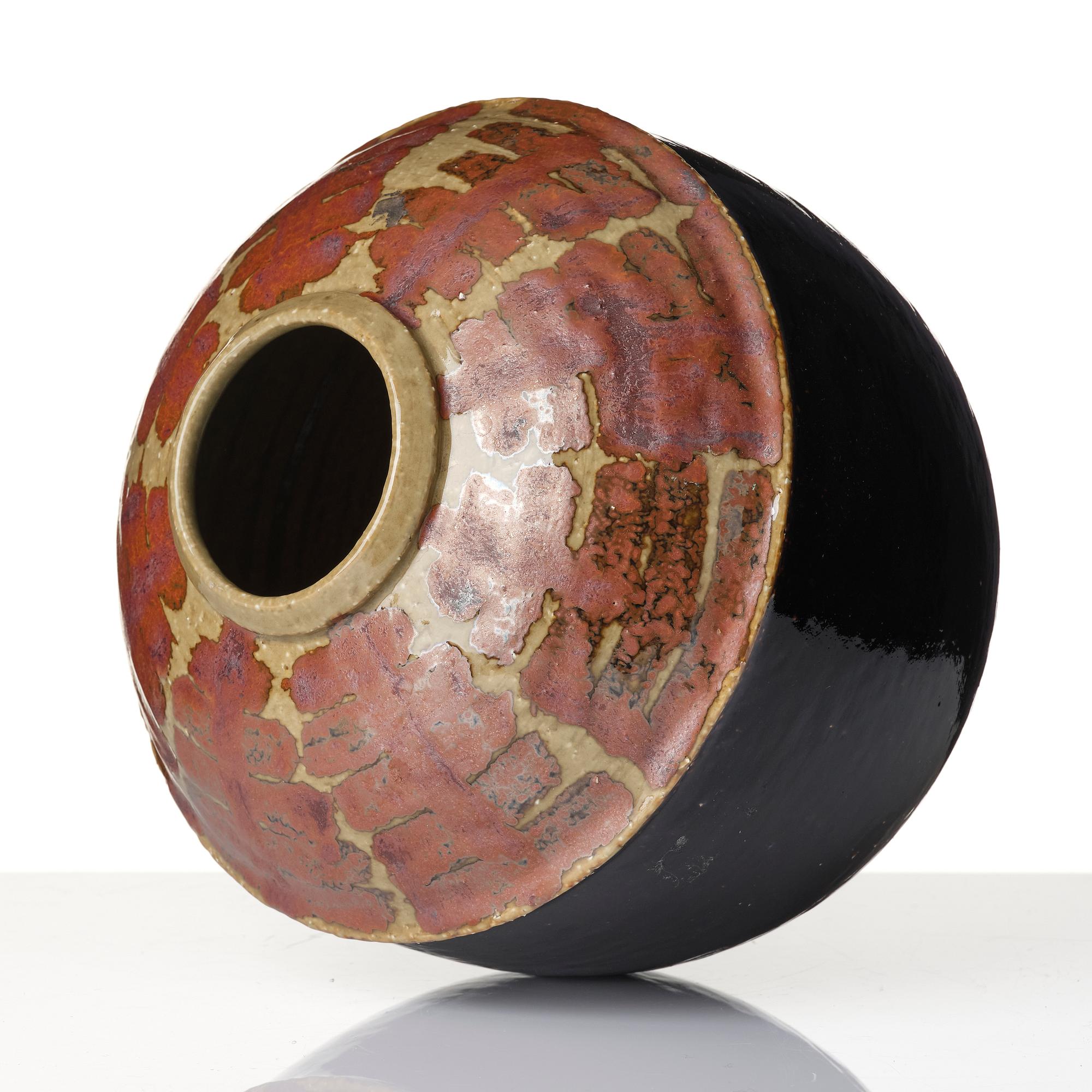 Hertha Bengtson, vase, unique, stoneware, Rörstrand Atelier, 1964.