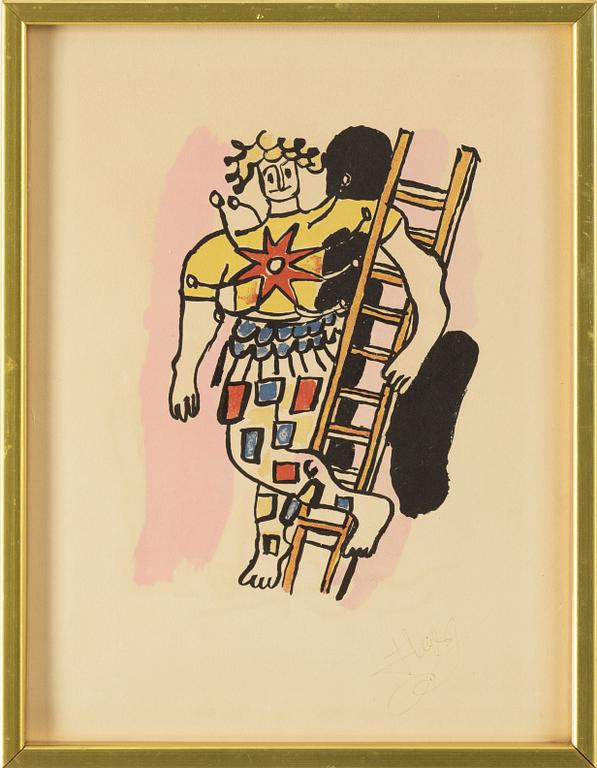 A Fernand Léger lithograph in colors from "Cirque, 1950.