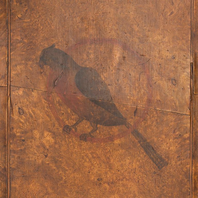 RAKSKRIN / SMYCKESSKRIN, masurbjörkfanerad, 1800-talets första hälft.