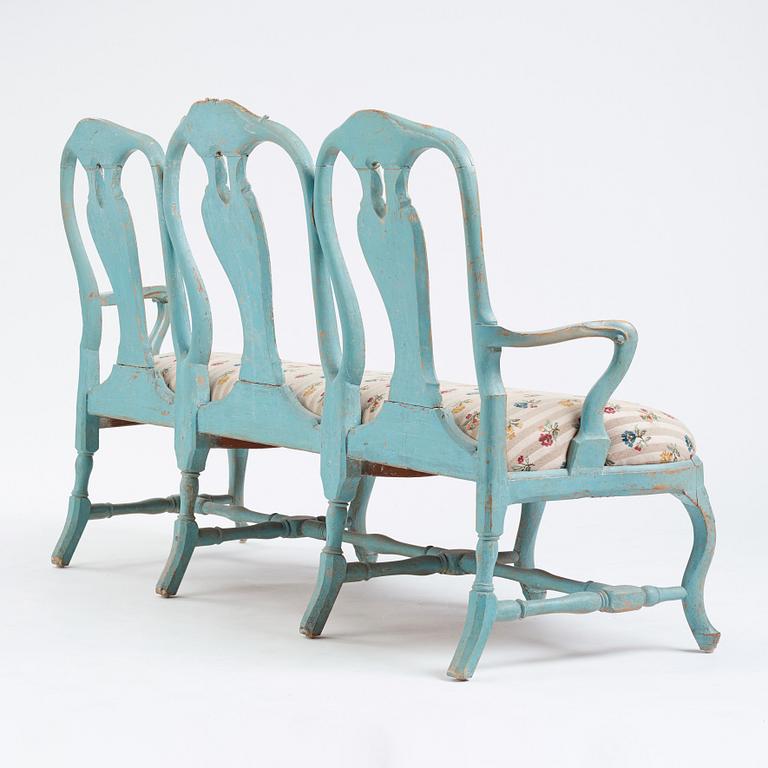 A Swedish Rococo sofa, second part of the 18th century.