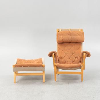 Bruno Mathsson, armchair with footstool, "Pernilla", Dux.