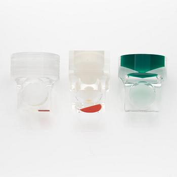 Siv Lagerström, three acrylic plastic rings, 1970s.