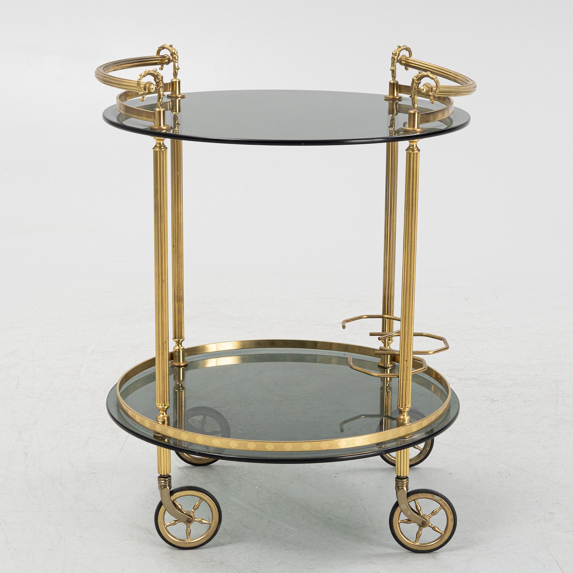 A 1970's serving trolley.