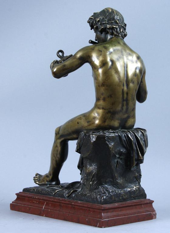 ADOLF MARTIAL THAGARD, efter, skulptur, patinerad metall.