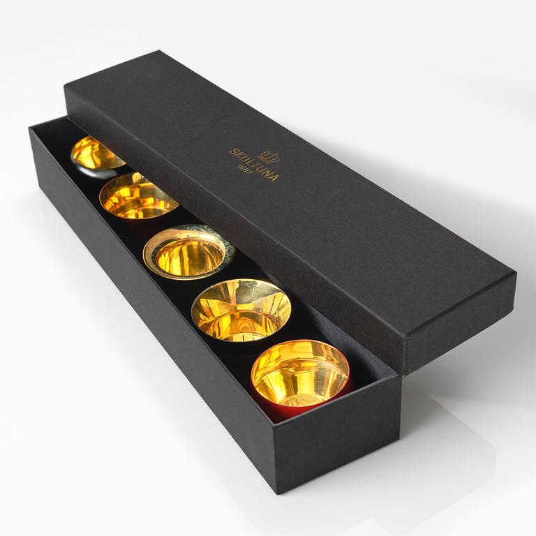 Claesson Koivisto Rune, "Kin Urushi", fem ljushållare, Sfera / Skultuna för Tohoku Support Limited Edition, Japan, 2011.