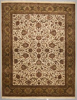 A CARPET, Kashmir part silk 303 x 234 cm.