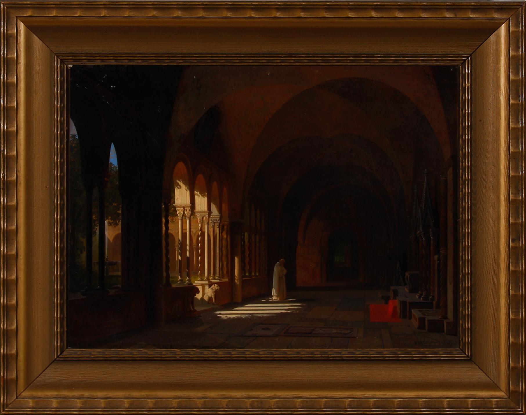 FRIEDRICH AUGUST ELSASSER, olja på duk, sign. Roma.