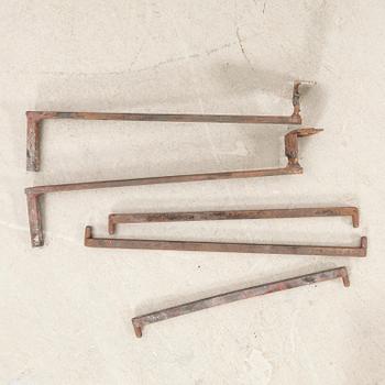 Fire dogs, a pair, Louis XV style, second half of the 19th century.