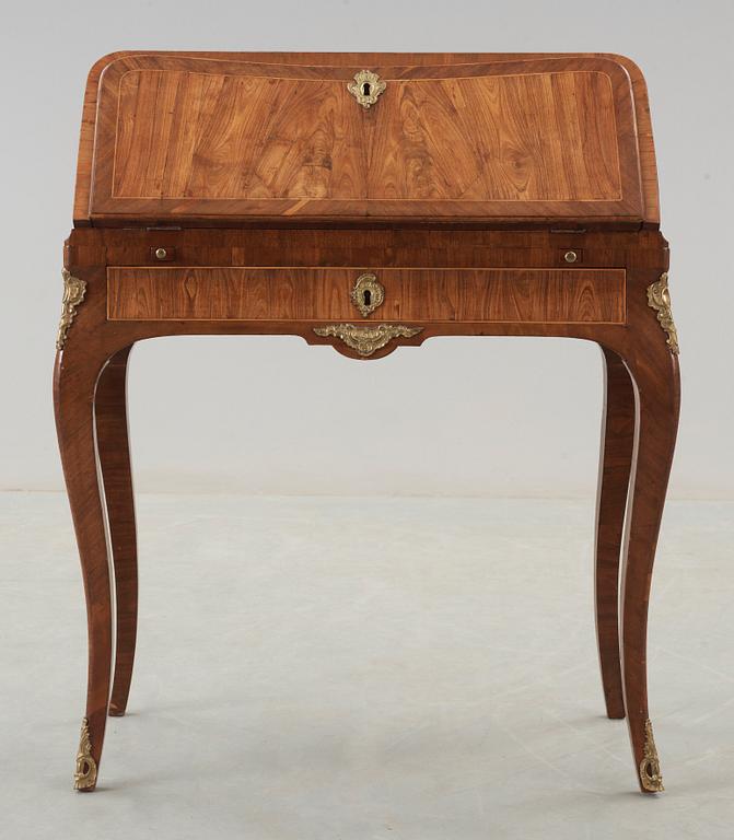 A Swedish Rococo secretaire by L Nordin, master 1743.