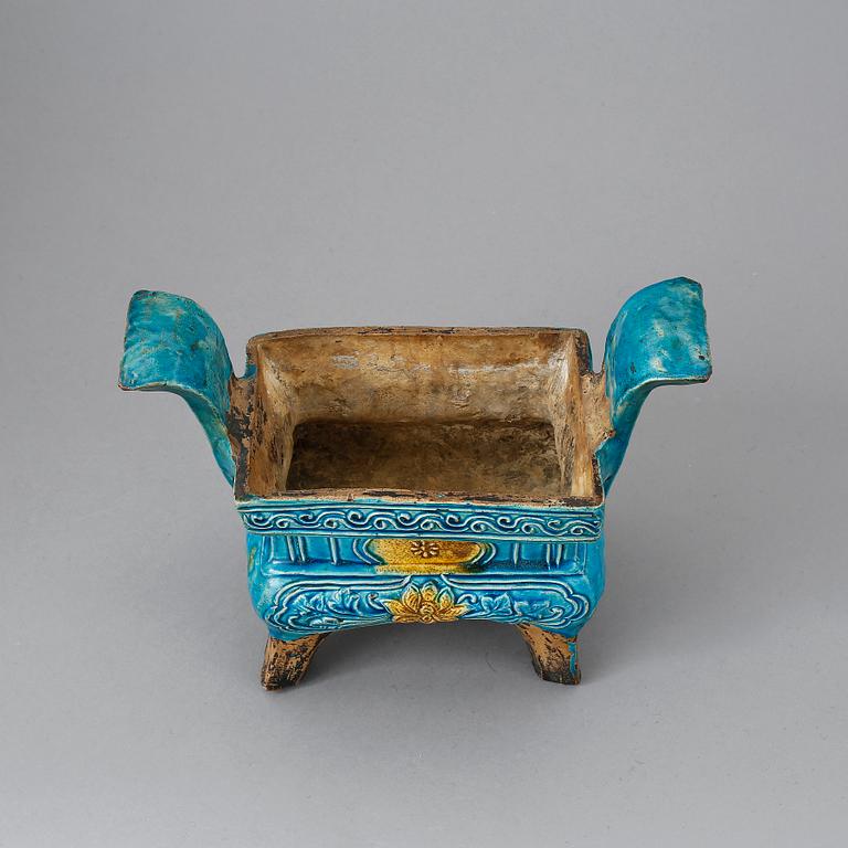 RÖKELSEKAR, lergods, Kina, troligen Mingdynastin.