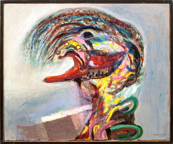 CO Hultén, oil on canvas, signed.