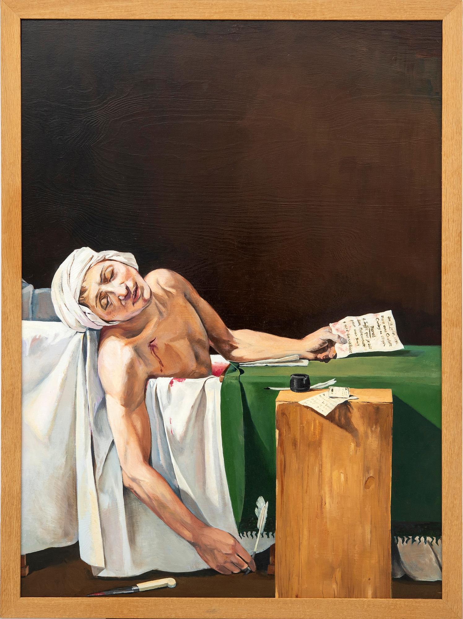 Unknown artist, "The Death of Marat" after Jacques-Louis David, 20th century.