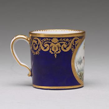 A 'Sèvres' cup and saucer, 18th Century.