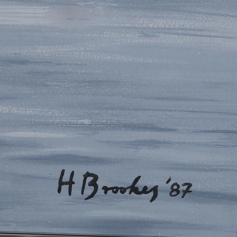 HOWARD BROOKES, olja på pannå, signerad och daterad -87.
