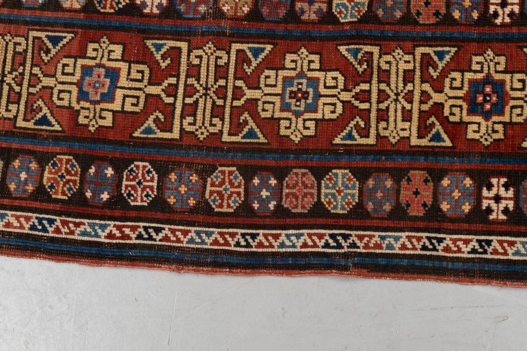 A runner antique Shirvan, probably, around 370 x 140 cm.