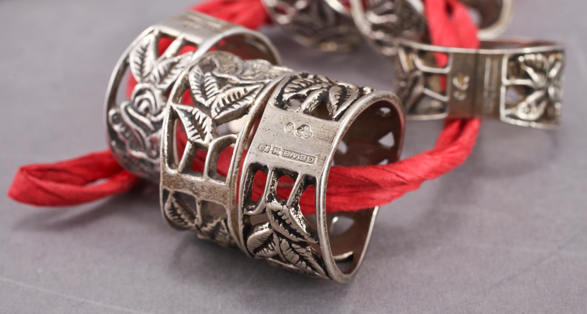 PARTI SILVER, 15 delar. 1800/1900-tal. Ca 398 gr.