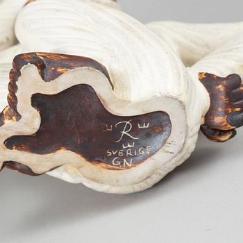 GUNNAR NYLUND, figuriner, 2 st, stengods, Rörstrand.