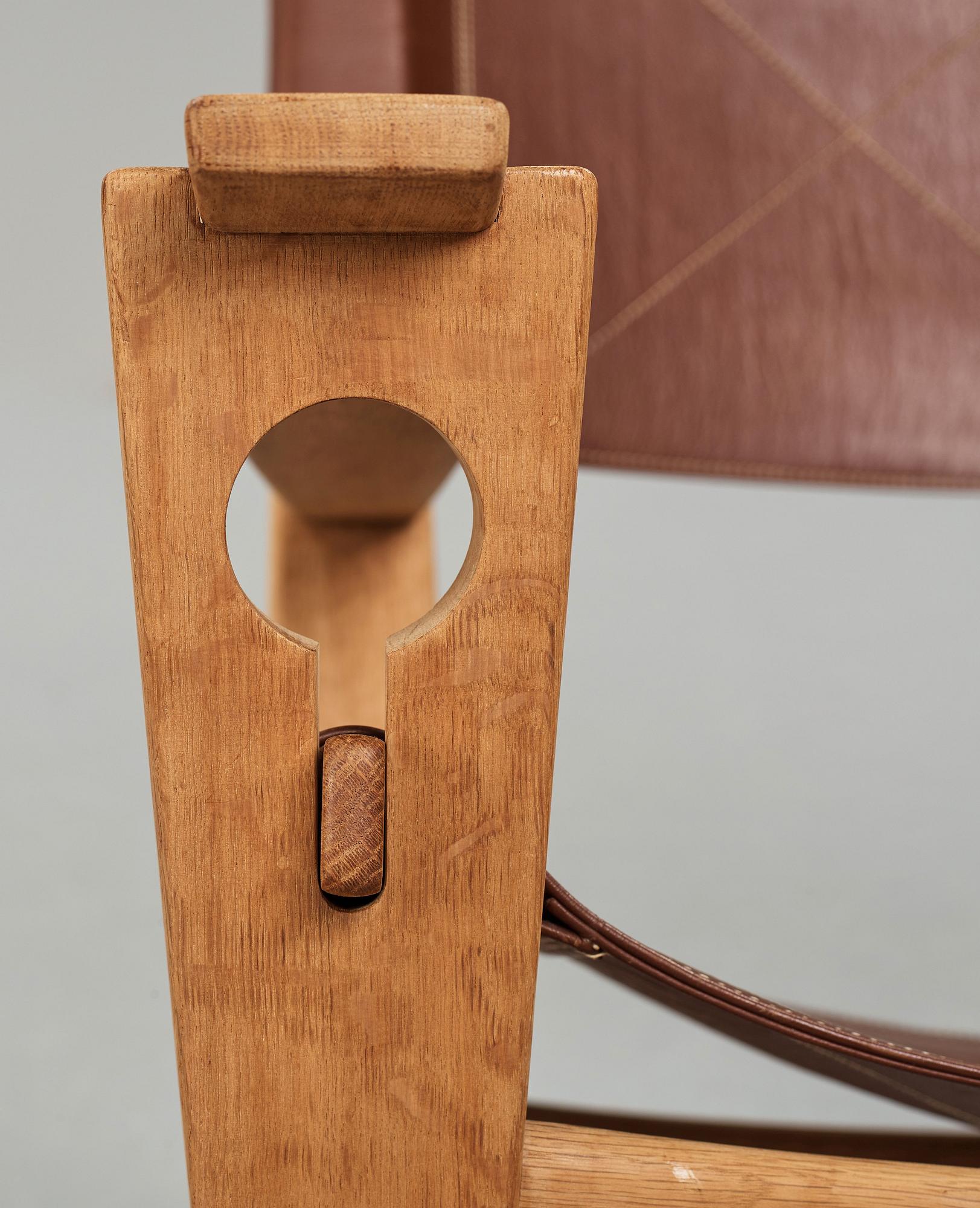 HANS J WEGNER, gungstol, "GE673" "Nyckelhålet" Getama, Danmark 1970-tal.