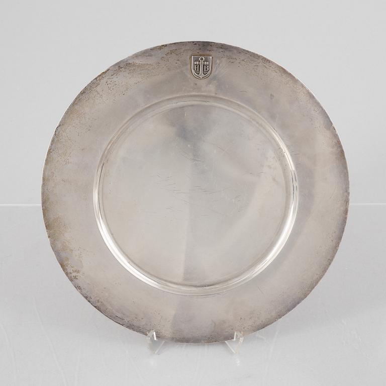 A Swedish silver dish, mark of Atelier Borgila, Stockholm 1963.