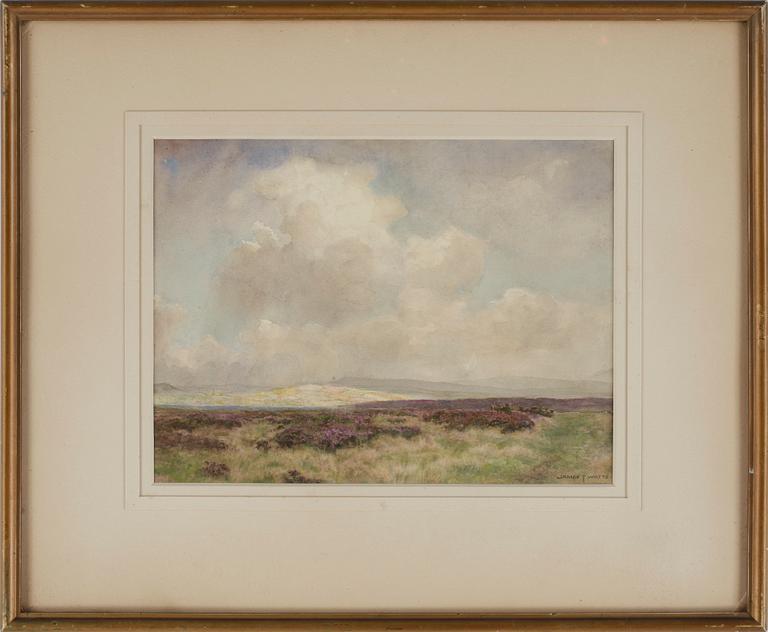 JAMES THOMAS WATTS, akvarell, signerad omkring sekelskiftet år 1900.